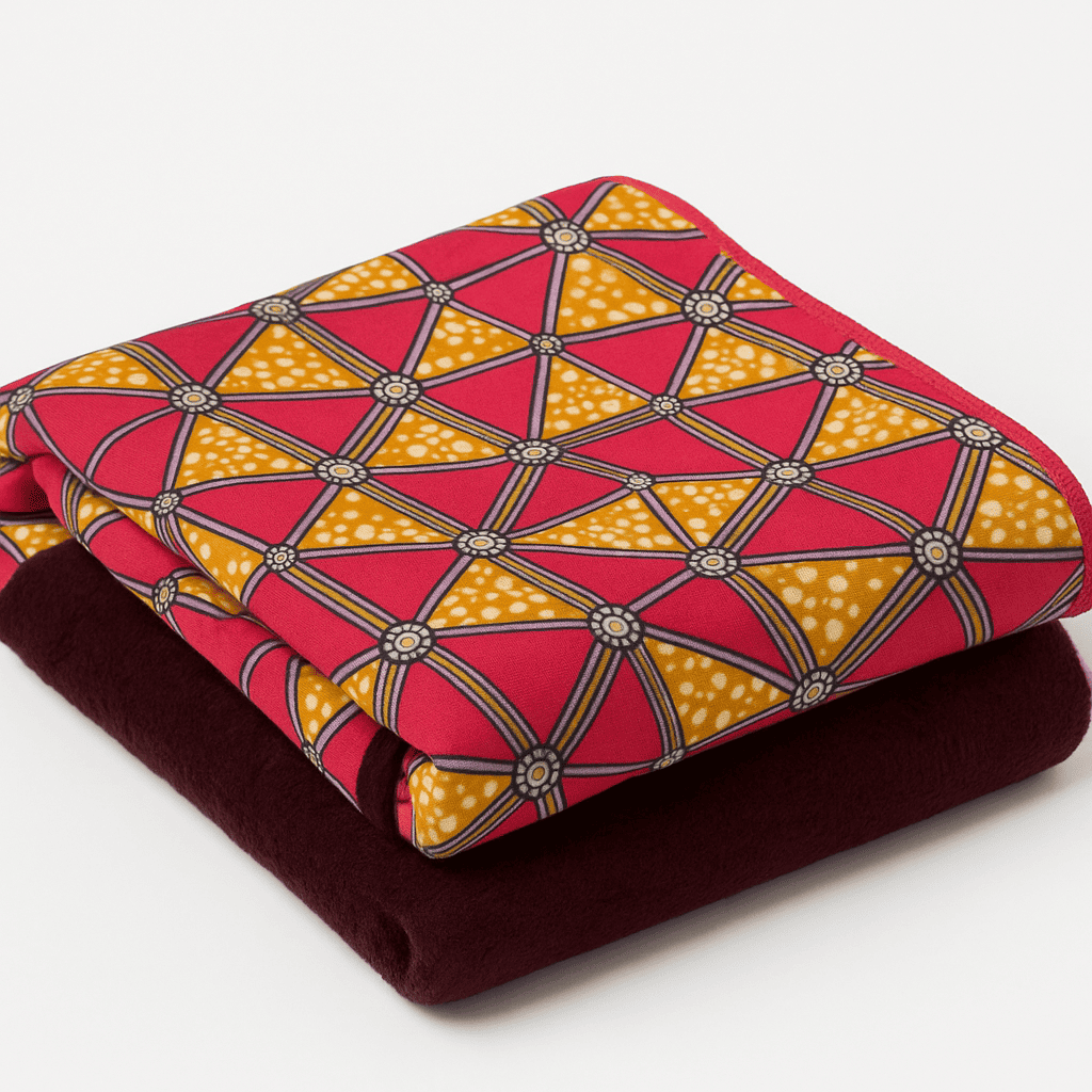 Couverture pour bébé en wax avec doublure Minky